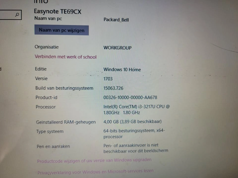 Packard Bell EasyNote TE Laptop i3 15.6 inch 4GB RAM 320GB HDD - photo 4
