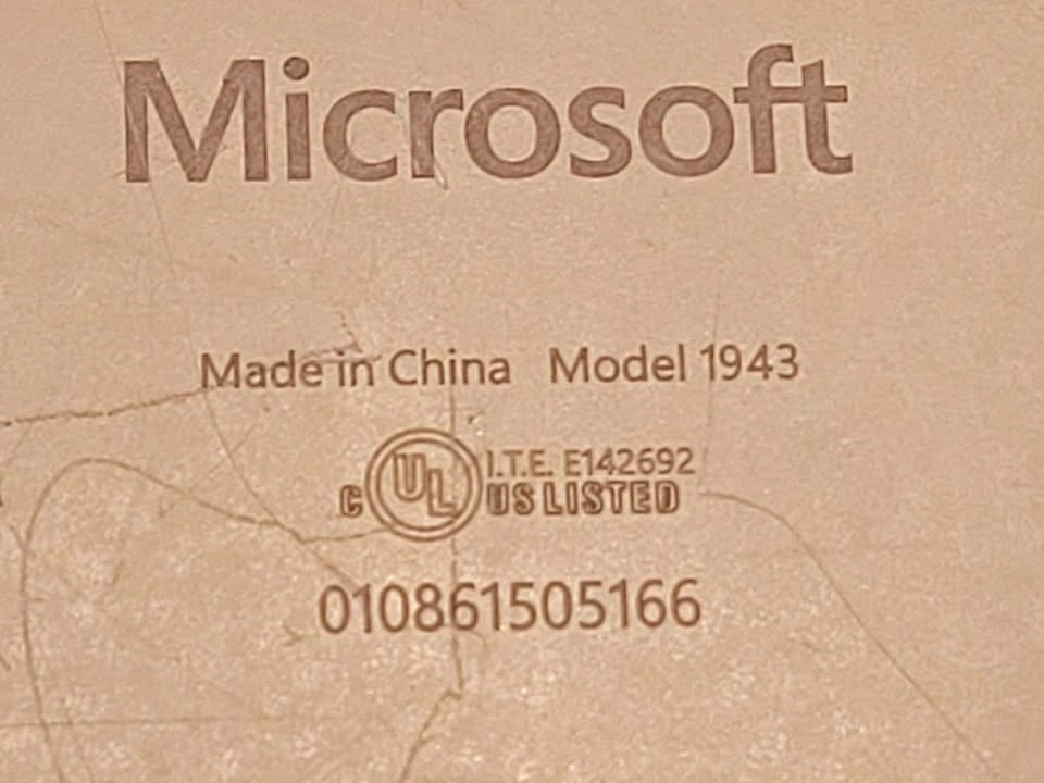 MICROSOFT SURFACE 1943 NO HDD/OS screen OK FOR PARTS