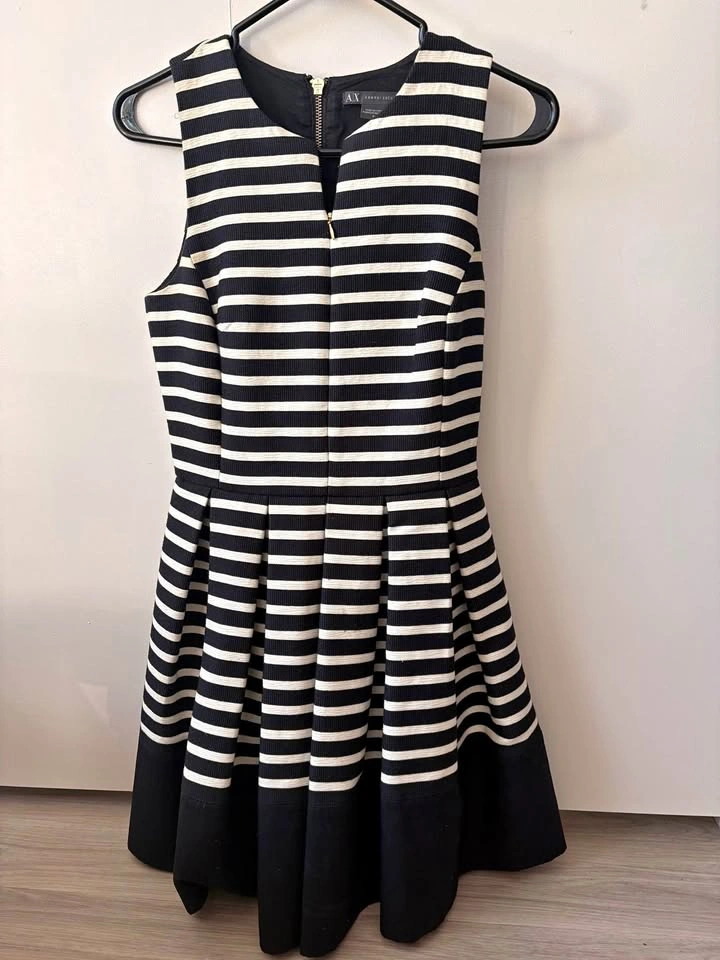 Armani Exchange Black and White Striped Dress (size 0)