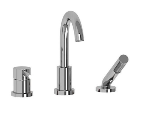 Riobel Riu Bathroom 3 Piece Roman Deck Faucet with Handshower - photo 2