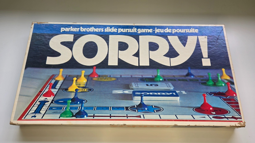VINTAGE Sorry COMPLETE with Inserts Parker Brothers 1972