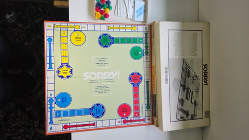 VINTAGE Sorry COMPLETE with Inserts Parker Brothers 1972 - photo 2
