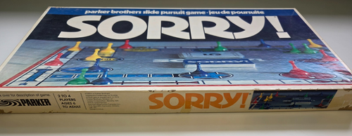 VINTAGE Sorry COMPLETE with Inserts Parker Brothers 1972 - photo 4