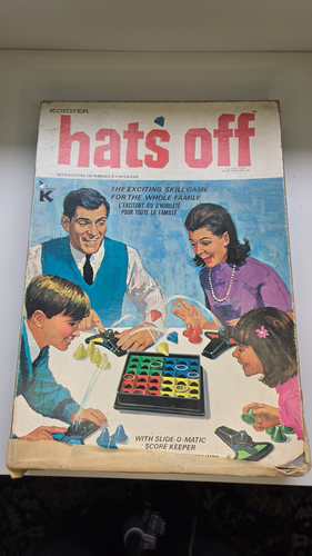 Vintage Hats Off Family Board Game 1968 Peter Pan Playthings
