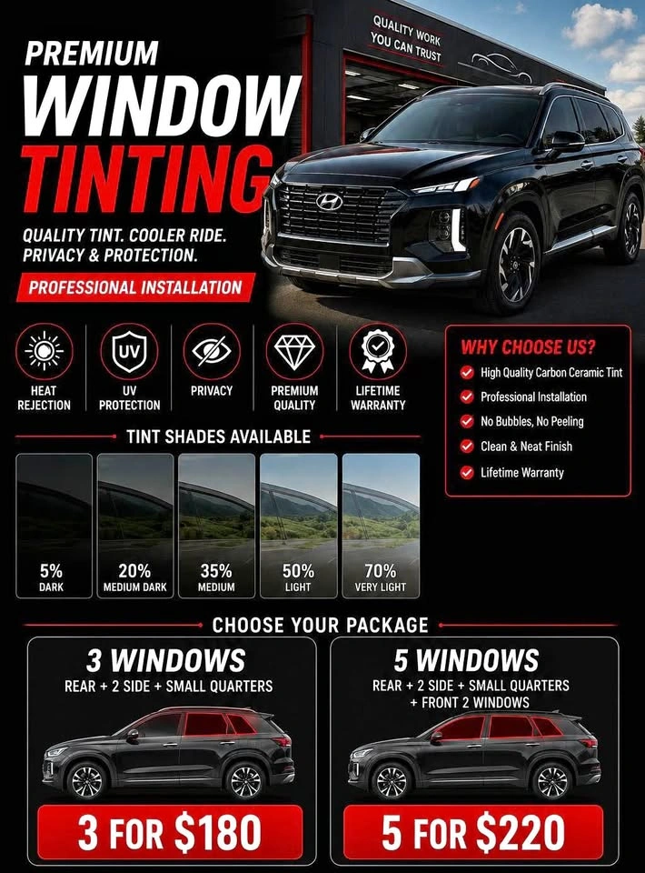Automotive Window Tint – From $180 | Lifetime Warranty