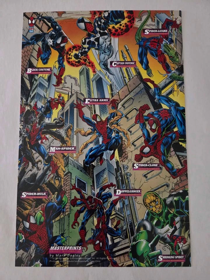 1994 Fleer Amazing Spider-Man Masterprints uncut promo sheet - photo 3