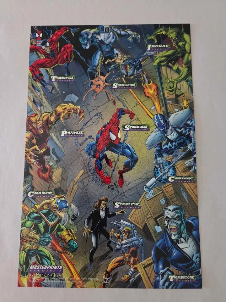 1994 Fleer Amazing Spider-Man Masterprints uncut promo sheet - photo 4