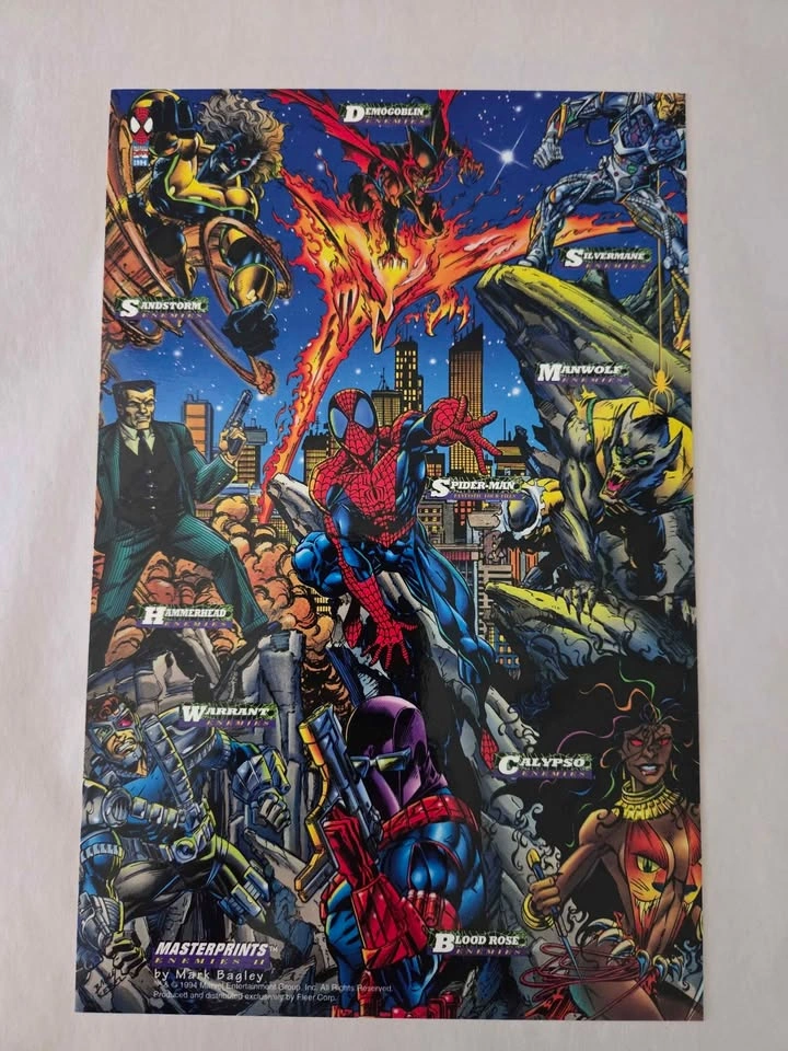 1994 Fleer Amazing Spider-Man Masterprints uncut promo sheet - photo 5