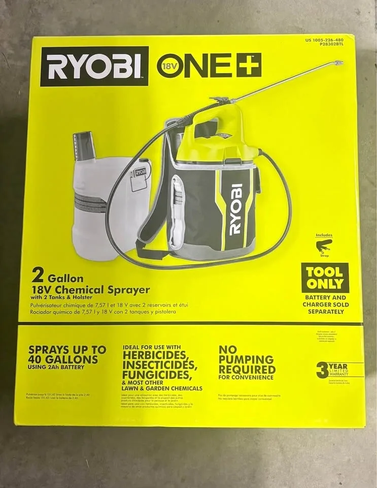 Ryobi ONE+ 18V Cordless 2-Gallon Chemical Sprayer