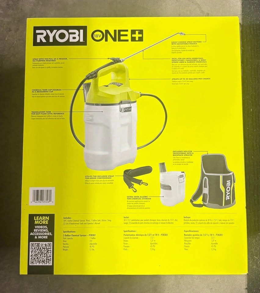 Ryobi ONE+ 18V Cordless 2-Gallon Chemical Sprayer - photo 2