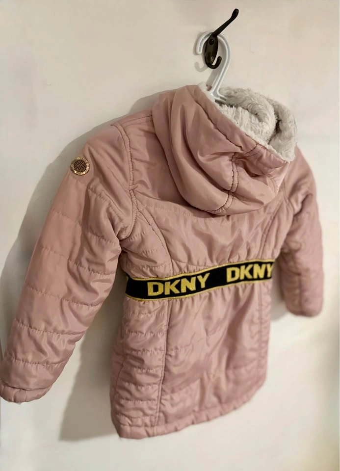 Girls Sz. 5/6 DKNY Pink Puffer Jacket - photo 3