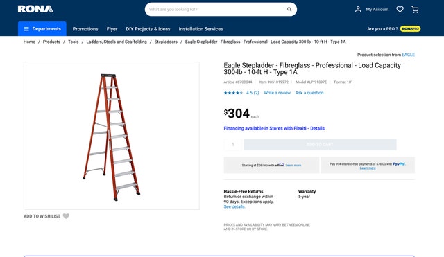 Eagle Stepladder - Fibreglass - Professional - Load Capacity 300 - photo 3