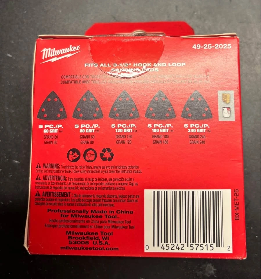 Milwaukee 3-1/2" Sandpaper Assortment (25-Piece) - photo 3