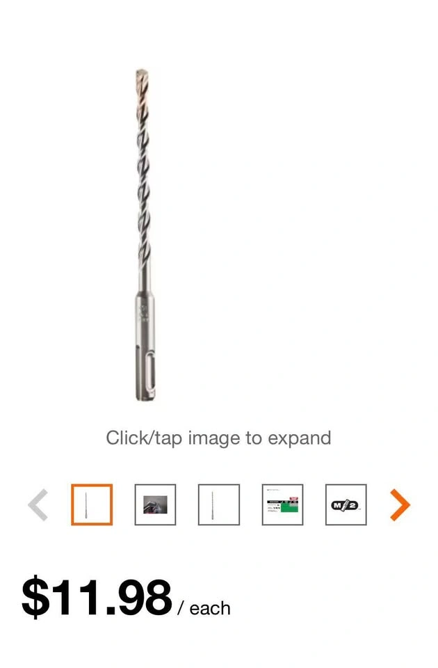 Milwaukee SDS Plus M2 1/4" x 6" Concrete Drill Bits - photo 2