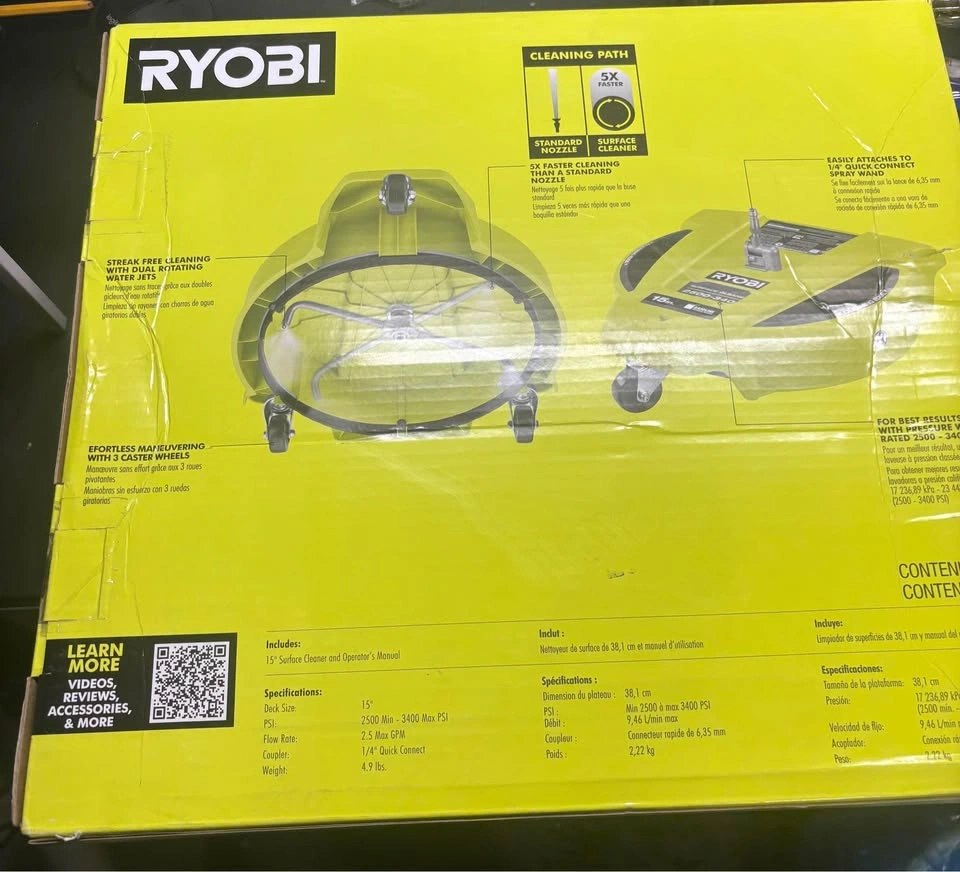 RYOBI 15" Surface Cleaner - photo 2