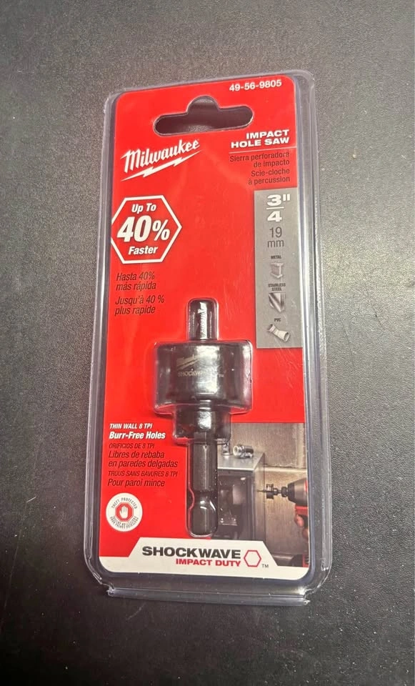 Milwaukee SHOCKWAVE Impact Duty 3/4" Impact Hole Saw 49-56-9805