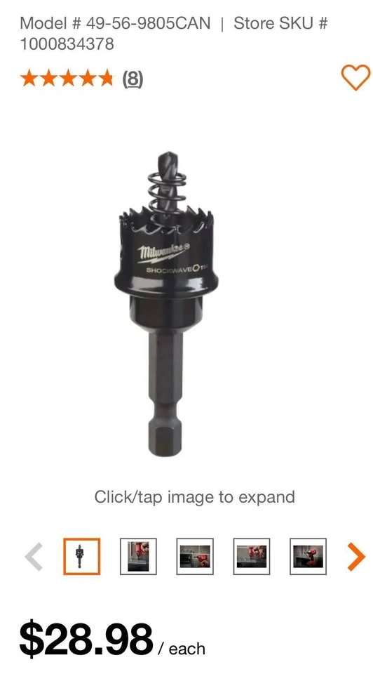 Milwaukee SHOCKWAVE Impact Duty 3/4" Impact Hole Saw 49-56-9805 - photo 2