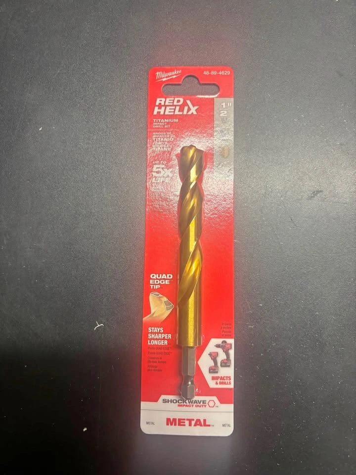 Milwaukee SHOCKWAVE Impact Duty Red Helix 1/2" Titanium Drill Bi
