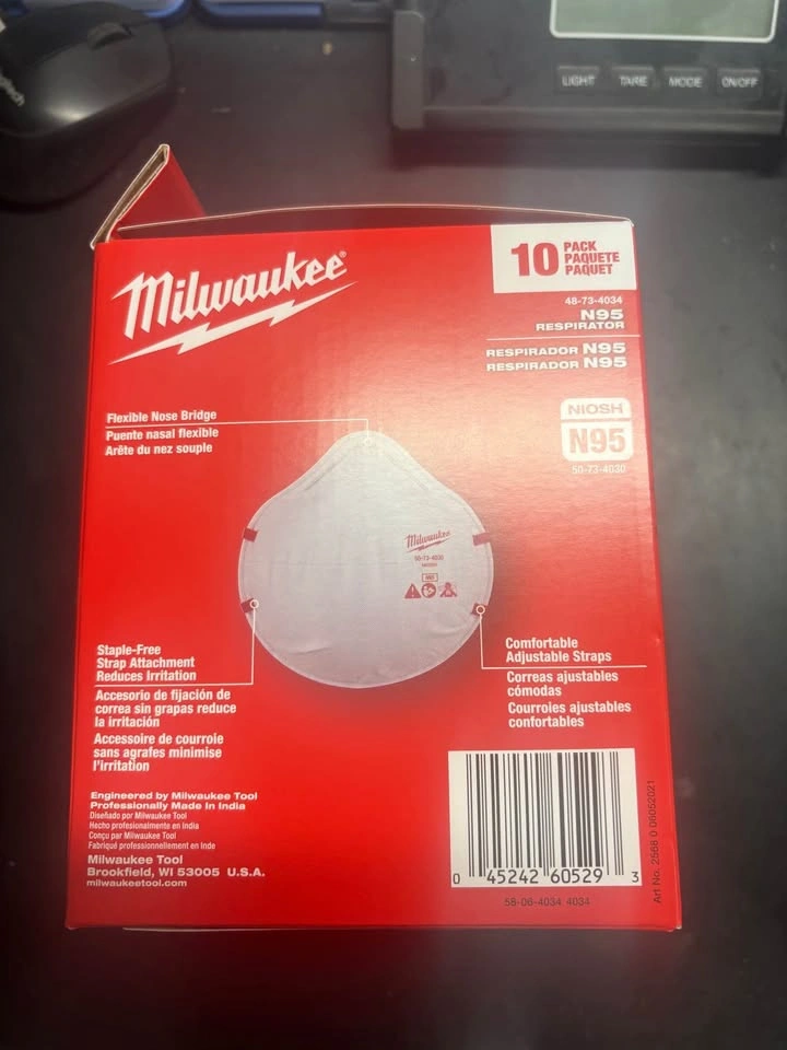 Milwaukee N95 Respirator 10 Pack - photo 2
