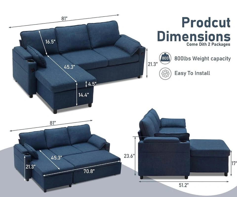 L Shaped Comfy 4 Seater Couch - photo 2