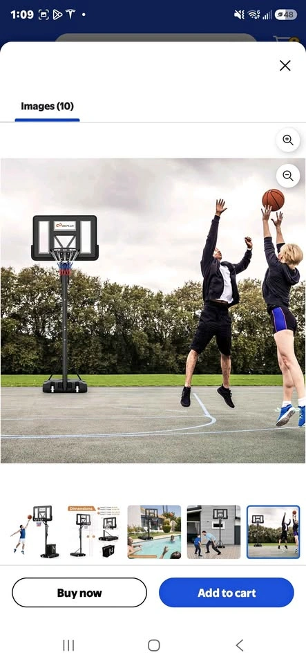 Costway Portable Basketball Hoop System