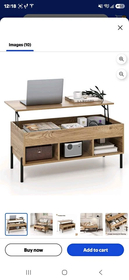 Lift Top Coffee Table with Storage