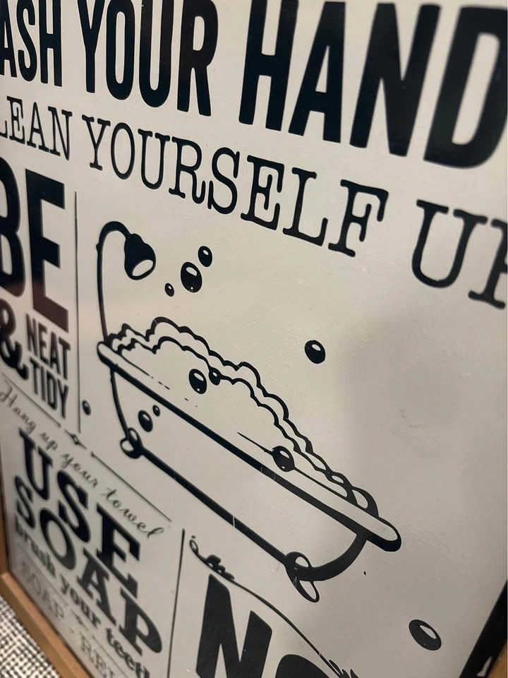 Bathroom Rules Wall Sign - photo 3
