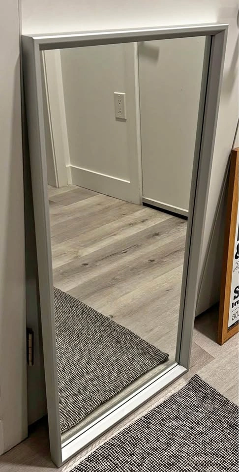 IKEA SVENSBY mirror with a silver-coloured frame