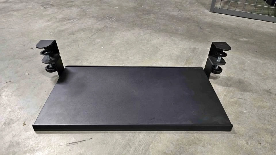 Black Clamp-On Desk Keyboard Tray