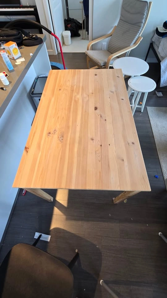 IKEA Solid Wood Pine Desk / Table - photo 2