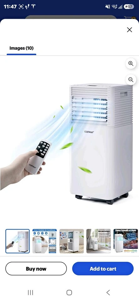 Costway FP10120US-WH Portable Air Conditioner