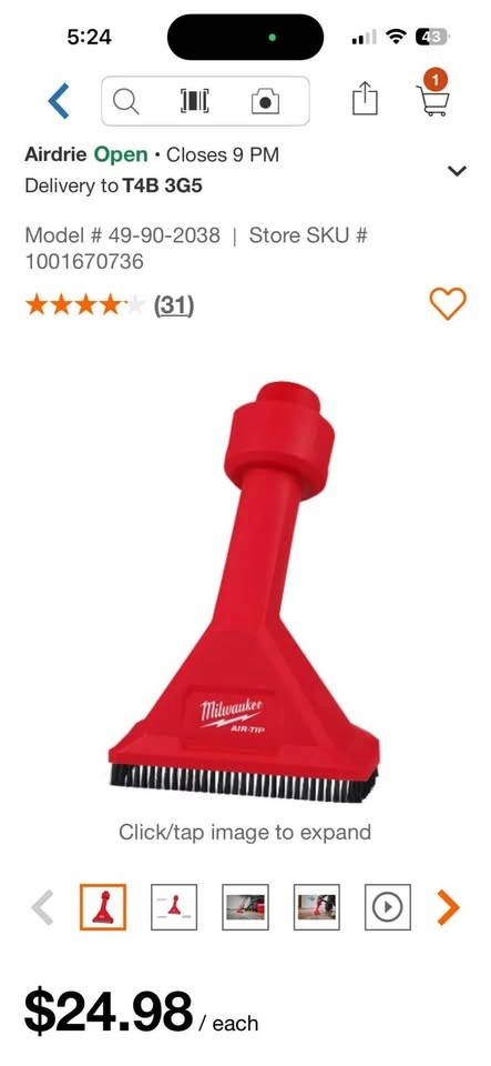 Milwaukee AIR-TIP Rocking Utility Nozzle w/ Brushes - photo 3