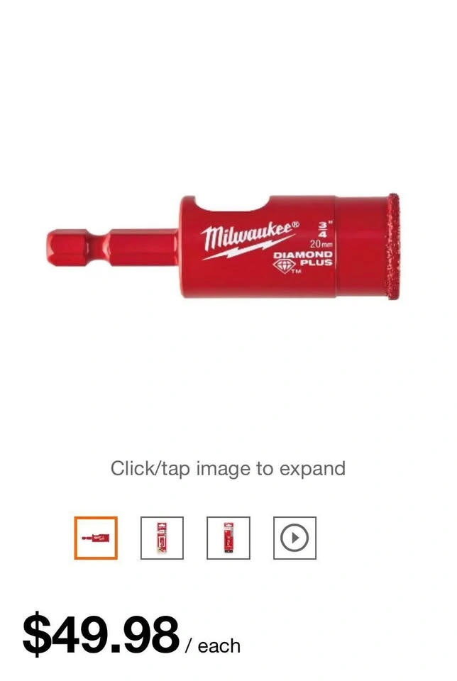 Milwaukee Diamond Max 3/4" Hole Saw - photo 2
