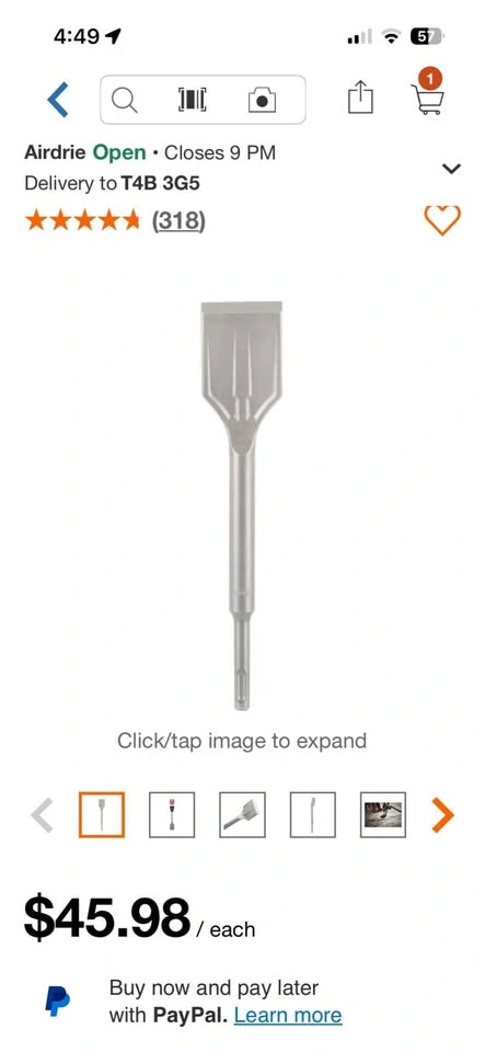 Milwaukee Sledge SDS Plus Tile Chisel - photo 2
