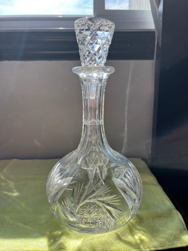 Vintage American Brilliant Crystal Decanter