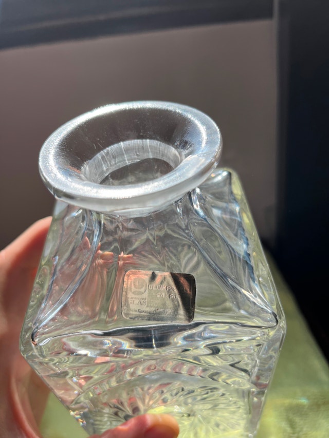 Vintage Square Pinwheel Crystal Decanter - photo 4