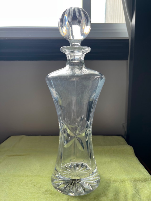 Towle Vintage Crystal Hourglass Decanter