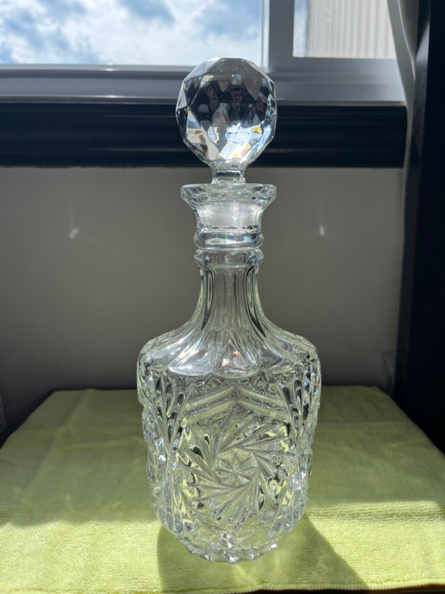 Vintage Pinwheel-Cut Crystal Decanter