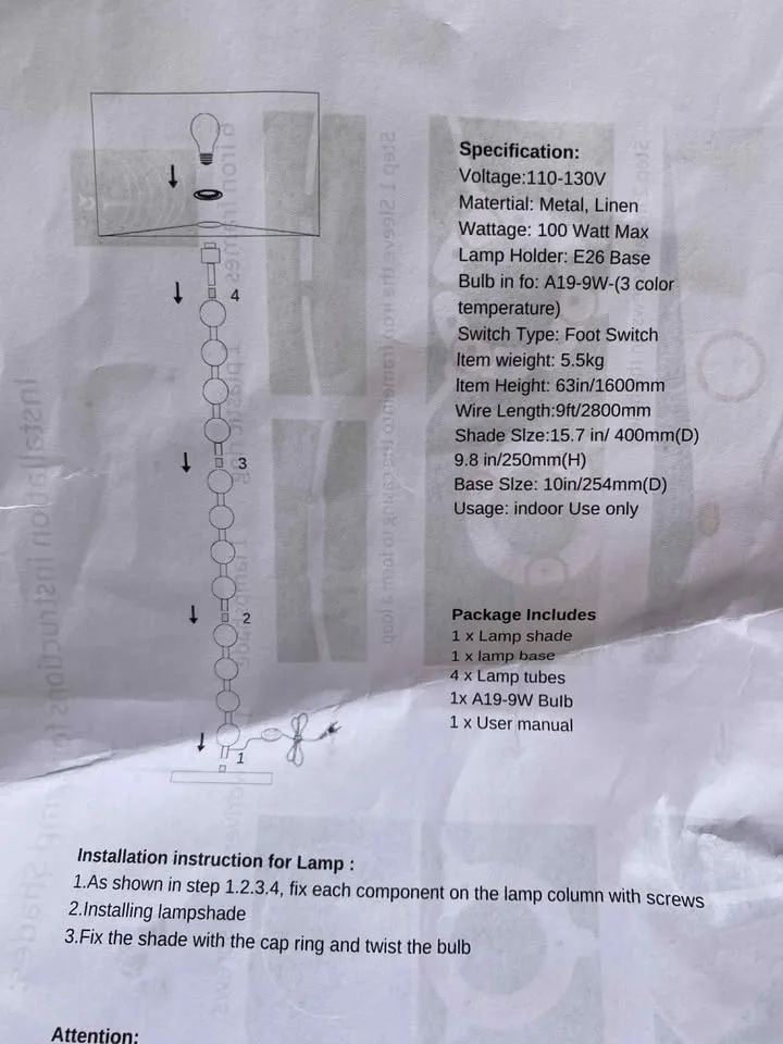 Floor lamp image indicator(2)
