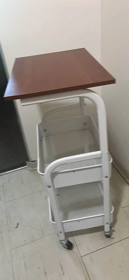 Rolling kitchen cart with 3 shelves - photo 2