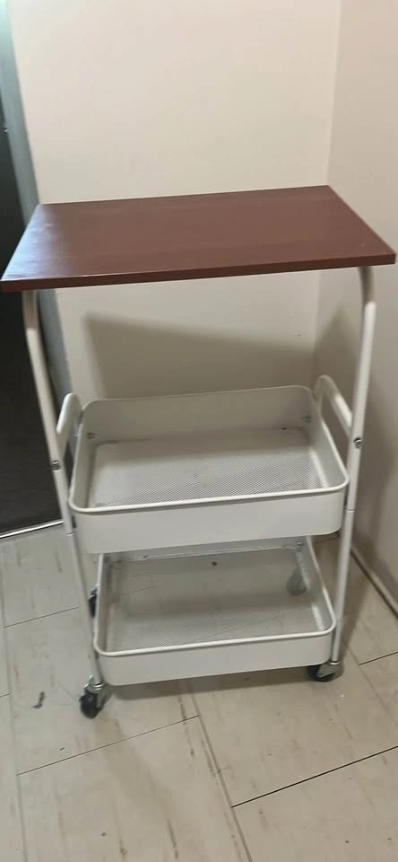 Rolling kitchen cart with 3 shelves - photo 3