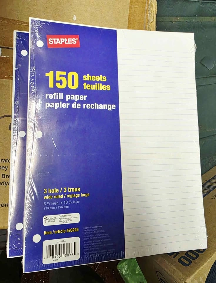 4 packs of Ruled Paper