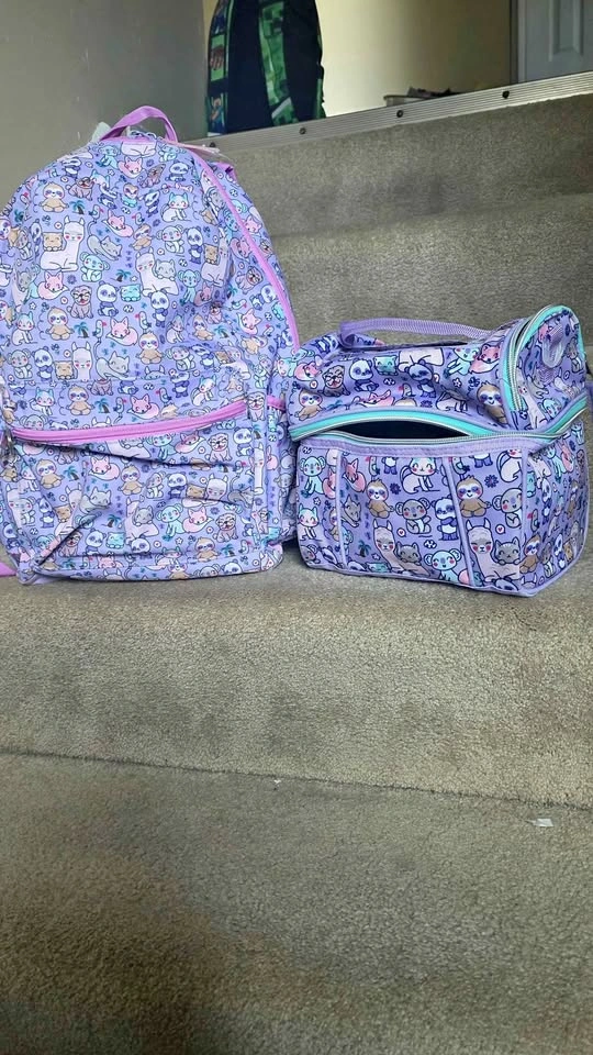 EUC backpack with matching lunch bag