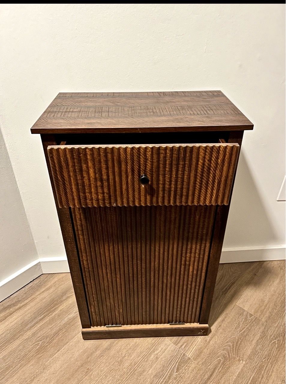 Wooden Tilt-Out Trash Can Cabinet