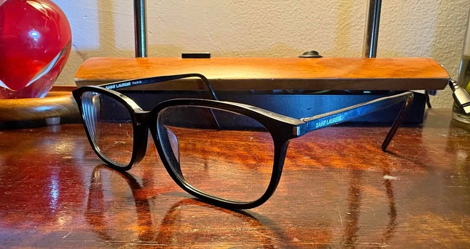 Authentic YSL Saint Laurent Paris SL308/F Black Eyeglass Frames