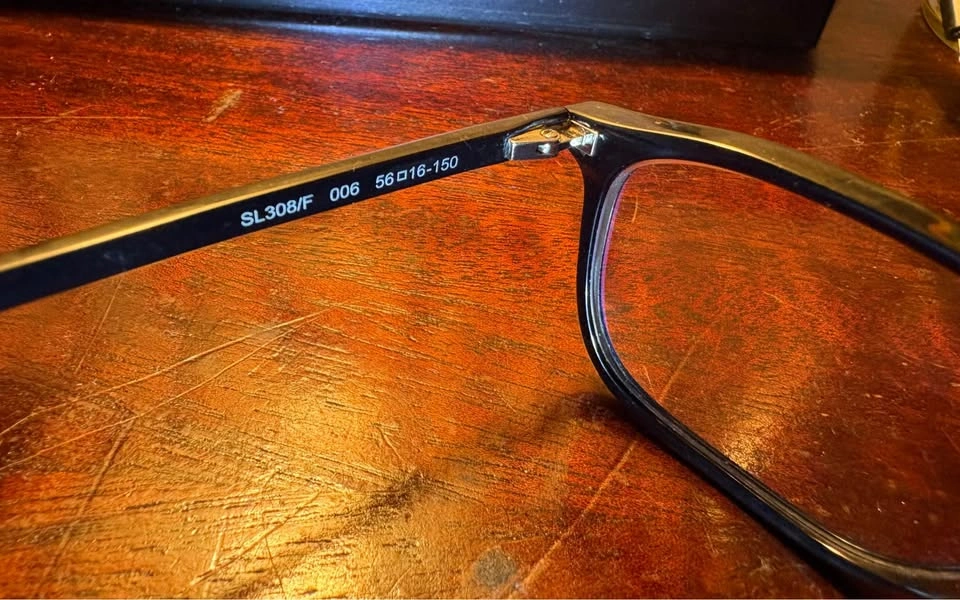 Authentic YSL Saint Laurent Paris SL308/F Black Eyeglass Frames - photo 3