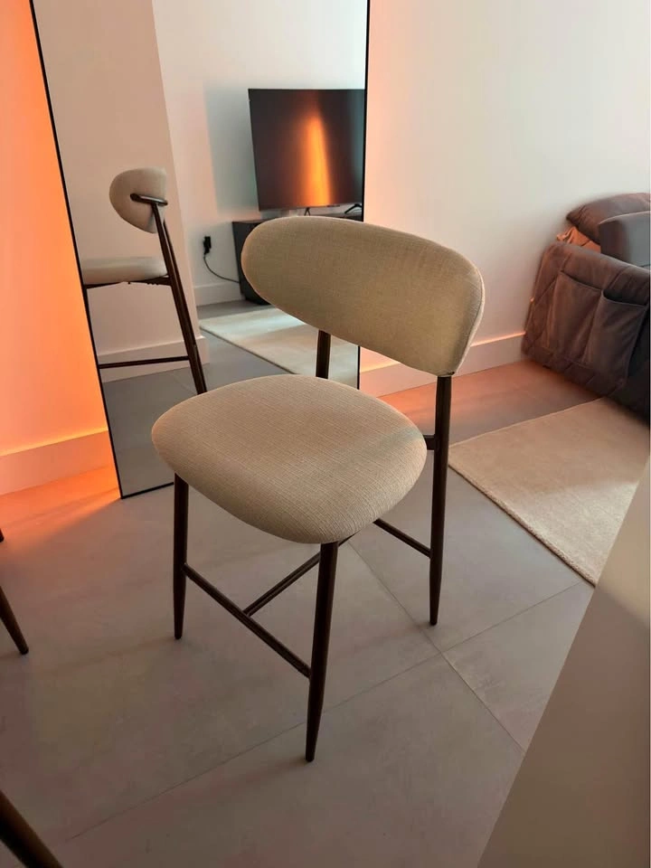 Mid-Century Modern Upholstered Counter Stools (SET OF 4)