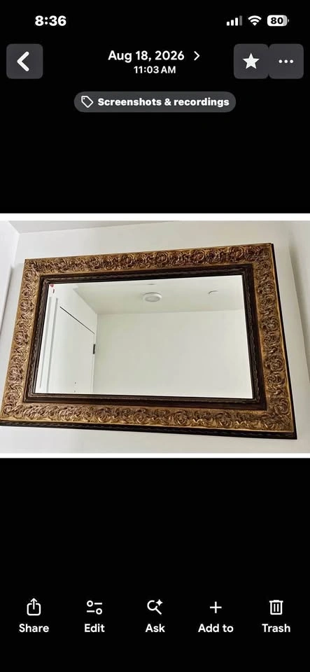 Ornate Gold Gilt Framed Wall Mirror
