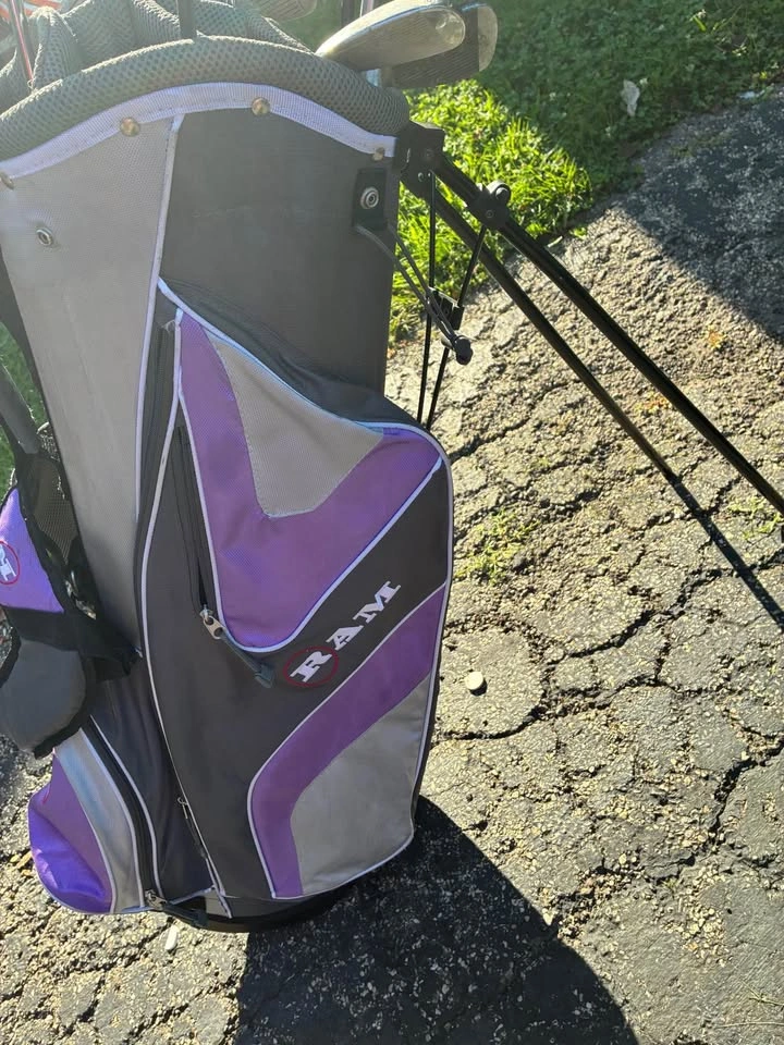 Women’s Ram Purple Standing golf bag with various clubs - photo 2