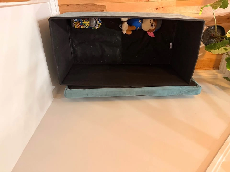 Teal Storage Ottoman (read description) - photo 5